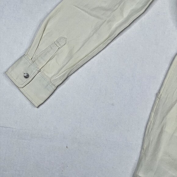 Levi's Girls' Off-White Cotton Button-Down Shirt Dress Pocket Sz M 10-12 - NWOT - Picture 3 of 12